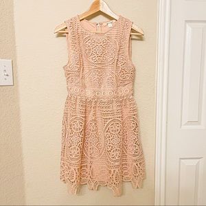 Francesca Lace peach dress
